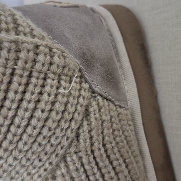 UGG Women's Beige Knit Button Boots - Picture 4 of 15
